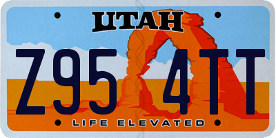 UT license plate Z954TT