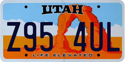 UT license plate Z954UL