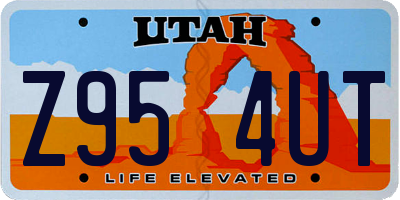 UT license plate Z954UT