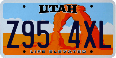 UT license plate Z954XL
