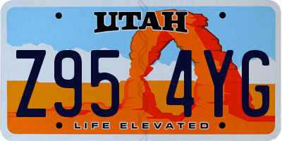 UT license plate Z954YG