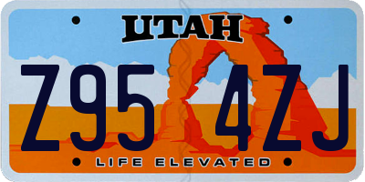UT license plate Z954ZJ