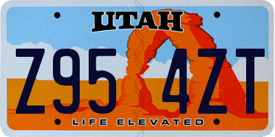 UT license plate Z954ZT