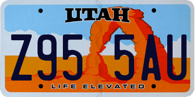 UT license plate Z955AU