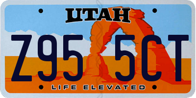UT license plate Z955CT