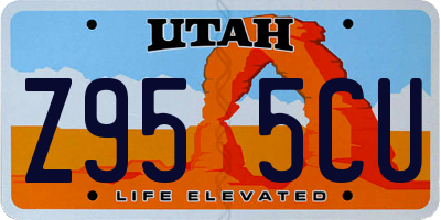 UT license plate Z955CU