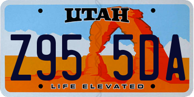UT license plate Z955DA
