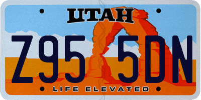 UT license plate Z955DN