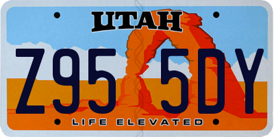 UT license plate Z955DY