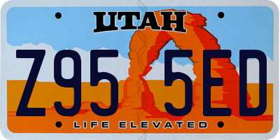 UT license plate Z955ED