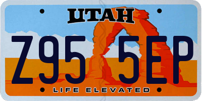 UT license plate Z955EP