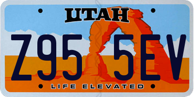 UT license plate Z955EV