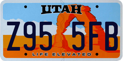 UT license plate Z955FB