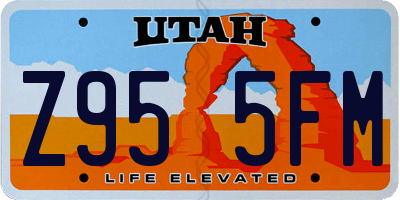 UT license plate Z955FM