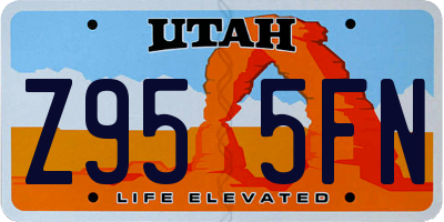 UT license plate Z955FN