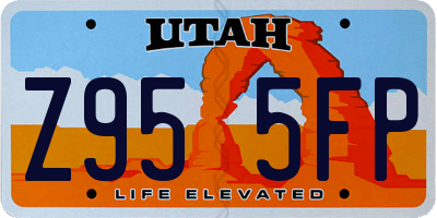 UT license plate Z955FP