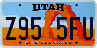 UT license plate Z955FU