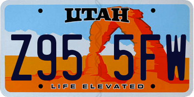 UT license plate Z955FW