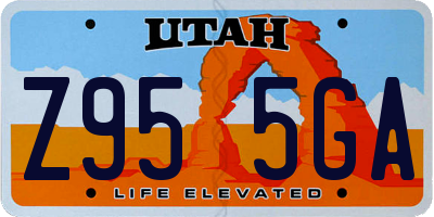UT license plate Z955GA