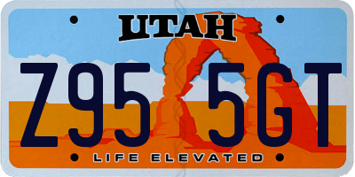 UT license plate Z955GT