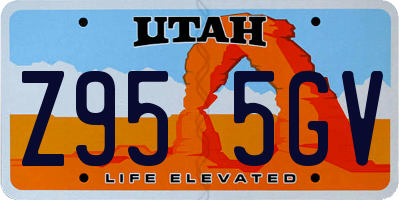 UT license plate Z955GV