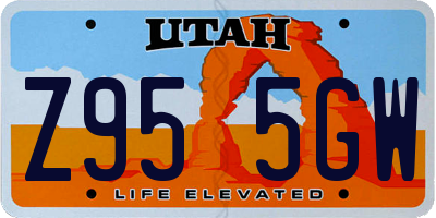 UT license plate Z955GW