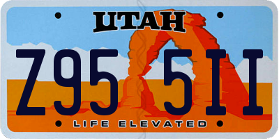 UT license plate Z955II