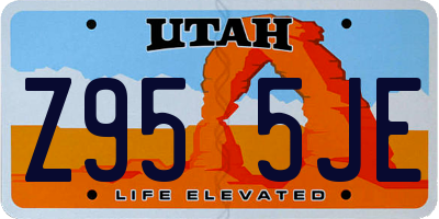 UT license plate Z955JE