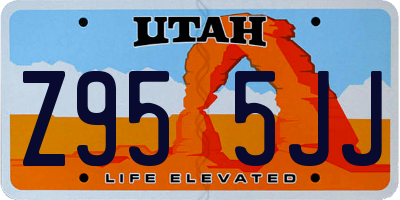 UT license plate Z955JJ