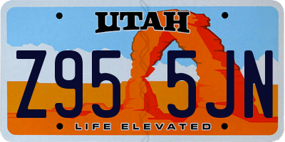 UT license plate Z955JN