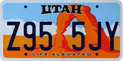 UT license plate Z955JY