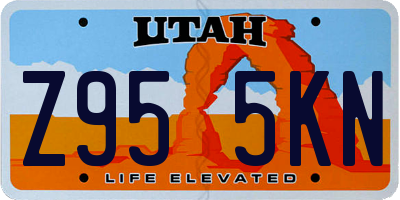 UT license plate Z955KN