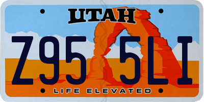 UT license plate Z955LI
