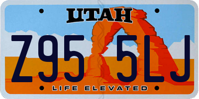 UT license plate Z955LJ