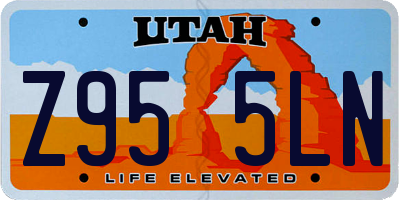 UT license plate Z955LN