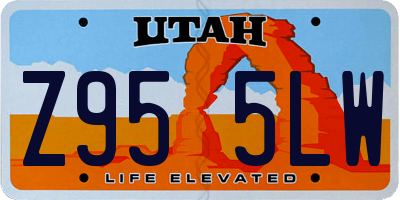 UT license plate Z955LW