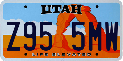 UT license plate Z955MW