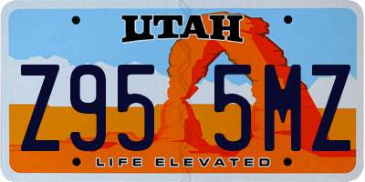 UT license plate Z955MZ