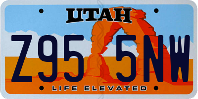UT license plate Z955NW