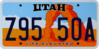 UT license plate Z955OA