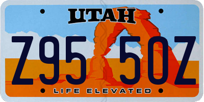 UT license plate Z955OZ