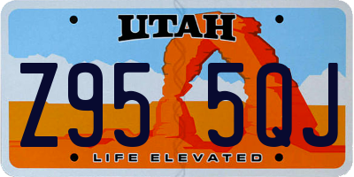 UT license plate Z955QJ