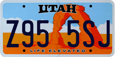 UT license plate Z955SJ