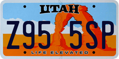 UT license plate Z955SP