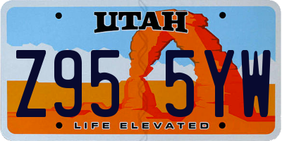 UT license plate Z955YW
