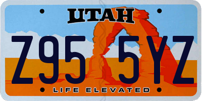 UT license plate Z955YZ