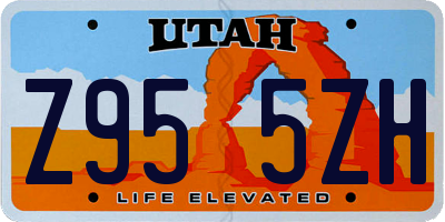 UT license plate Z955ZH