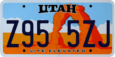 UT license plate Z955ZJ