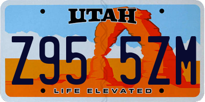 UT license plate Z955ZM