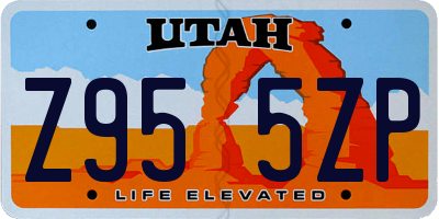 UT license plate Z955ZP